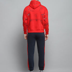 Survêtement Homme Hiver 2025 Personnalisable avec Logo, Couleur Rouge, Style Streetwear, Uni, 100% Coton, Séchage Rapide, Respirant, à Capuche, Grandes Tailles - Product Image 4