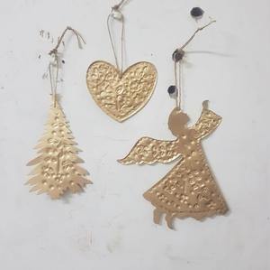 Luxury Angel Shape Metal Hanging Christmas Ornaments Tree <b>Decoration</b> Holiday Party Festive Home Decor Angel Figurine Collectible - Product Image 4