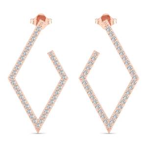 REYES diseño de moda 925 plata esterlina Moissanite pendientes colgantes para mujer lujo boda fiesta desgaste joyería fina - Product Image 2