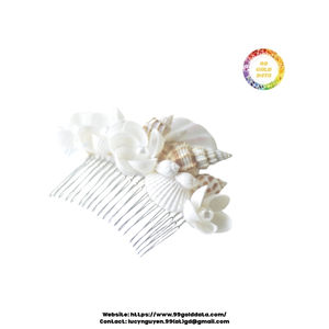 Peine de concha hecho a mano hecho de material de concha natural adecuado para salón de belleza, spa y uso minorista - Product Image 1