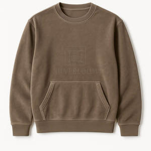 Sudadera básica de cuello redondo personalizada, Jersey informal de calidad de exportación 300GSM para hombres y mujeres, servicio OEM ODM - Product Image 3