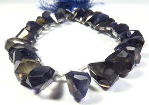 ลูกปัดพลอย iolite เหลี่ยมเพชรพลอยสีฟ้าธรรมชาติ8 "สแตรนด์11-16.5มม. ลูกปัด iolite หยดน้ำตา - Product Image 2