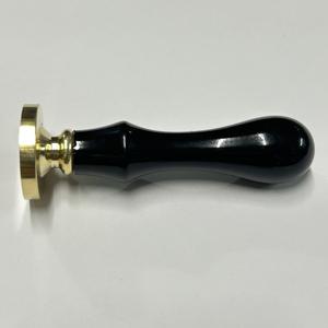 Most selling 30mm Black Round Brass <b>stamps</b> with Maple Wood Handle <b>Wax</b> Stamper for Handmade Greeting Cards & Scrapbooking - Product Image 2