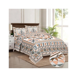 Housse de couette brodée en jacquard rayonne bleue de luxe européenne 220x240 lit double matelassé taille couette ensemble de literie à des prix bas - Product Image 2