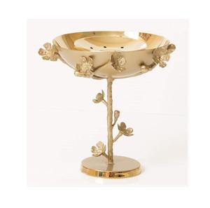 Brûleur d'encens de conception standard brûleur d'encens en laiton de couleur or brûleur de Bakhoor de forme ronde de qualité de luxe à vendre - Product Image 2