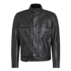 Classic Pu Leather Jacket Men Slim Fit Motorcycle Biker <b>Stand</b> Collar Casual Autumn Spring Fashion Outerwear Italian Design - Product Image 1