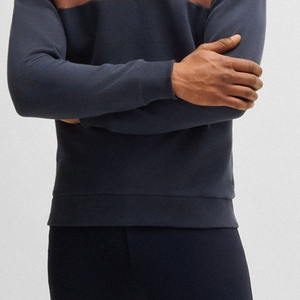 Sweat-shirt pour homme en tissu éponge de coton, coupe décontractée, prix d'usine 2026, avec design à blocs de couleur et logo personnalisé, décontracté - Product Image 4