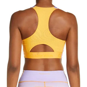 Sujetador deportivo sin costuras con logotipo personalizado, ropa deportiva ligera, transpirable y cómoda, sujetador de entrenamiento físico, diseño Sexy frontal de talla grande - Product Image 4