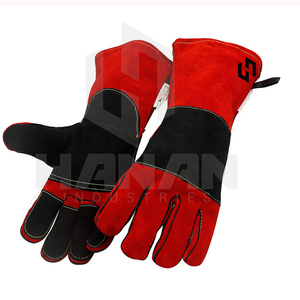 Gants de soudage en cuir personnalisés pour résistance à la flamme, protection contre la chaleur et usage intensif, fabricant de gants de sécurité OEM - Product Image 6