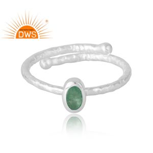Superventas anillo de piedras preciosas de Esmeralda Natural de 925 esterlina, joyería personalizada para mujer, regalo para ella - Product Image 3