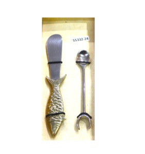 Juego de cuchillos para mantequilla y queso con mango de hojas de latón para el hogar, Hotel, cocina, Decoración de mesa, juego de cuchillos - Product Image 2