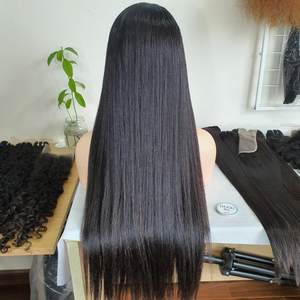 Cabello humano virgen de doble estiramiento Curl rizado recto onda profunda longitud larga para sin pegamento para peluca de encaje transparente - Product Image 2