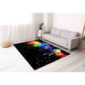 Tapis Papillon : Art Abstrait Coloré, Décoration Moderne pour la Maison, Tapis Fin Non Tissé - Product Image 2