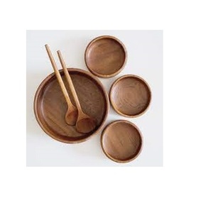 Elegante Mesa de Servir Personalizable de Madera de Mango, Estilo Americano, Tazón para Servir, Alta Calidad, Hecho a Mano, Multiusos, para Ensaladas - Product Image 1