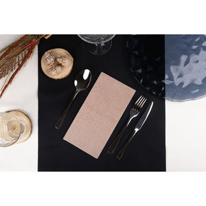 Serviettes blanches 48x48cm imprimé Capri Terracotta pliées 1/8 Bambulux Eco 300pcs B2B - Product Image 2