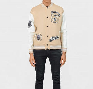 Veste brodée en chenille de qualité supérieure veste Letterman avec logo personnalisé manteau de baseball streetwear veste bombardier universitaire pour hommes - Product Image 1