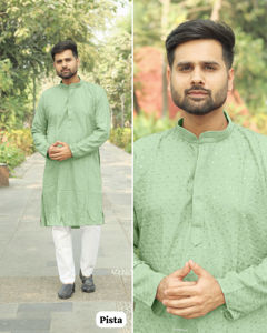 Chikan tradicional trabajo seda Kurta elegante estilo Formal para seductoras ocasiones de fiesta ropa india y paquistaní - Product Image 6