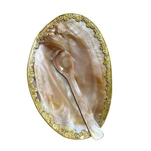 Cao cấp Mẹ của Ngọc Trai trứng cá muối muỗng sang trọng tự nhiên Vỏ thủ công để phục vụ trứng cá muối mứt gia vị món khai vị nếm - Product Image 5