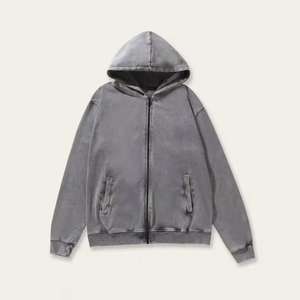 Sudaderas con Capucha Personalizadas con Logotipo, Tejido Grueso de Felpa Francesa, Estilo Vintage, Lavado Ácido, Desgastado, para Hombre - Product Image 5