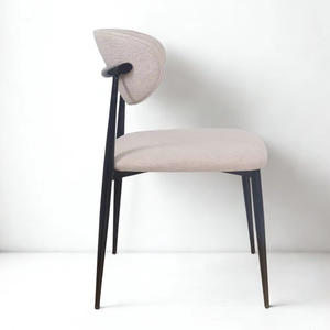 เก้าอี้รับประทานอาหารผ้าฝ้ายทันสมัย MELORA พร้อมเบาะนั่งและพนักพิงบุนวม เหมาะสำหรับการใช้งานเชิงพาณิชย์และตกแต่งภายในบ้าน - Product Image 5