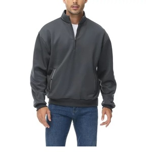 2026 Custom Knitted Breathable Half <b>Zipper</b> Men's Winter Sherpa Fleece <b>Jacket</b> Plus Size Reversible Loose Fit Eco-Friendly Quick - Product Image 4