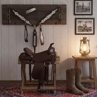 2026 Bridon et collier de poitrail en cuir Western |   Accessoires en laiton imperméables et durables pour l'équitation, équipement équestre de qualité supérieure, OEM