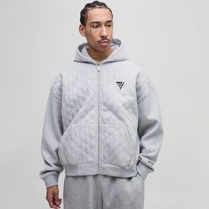 เสื้อฮู้ดดี้โอเวอร์ไซส์ผู้ชาย ผ้าฝ้ายฟลีซคุณภาพสูง 100%  โลโก้สั่งทำได้ สไตล์สตรีทแวร์ น้ำหนักเบา เหมาะสำหรับฤดูหนาว - Product Image 1