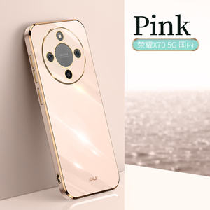 XINLI 6D cuadrado galvanoplastia Color TPU parachoques Delgado teléfono caso para Huawei Honor X70/X60 GT moda contraportada - Product Image 4