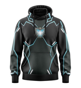 เสื้อสเวตเตอร์สวมหัวคอตตอนมีฮู้ดสำหรับผู้ชายเสื้อมีฮู้ดโลโก้แบบโอเวอร์ไซส์ - Product Image 5