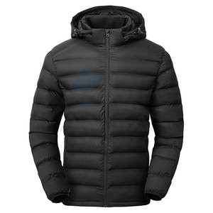 Veste matelassée légère personnalisée pour hommes Manteau matelassé résistant à l'eau avec capuche détachable Voyage Randonnée Ski Marque OEM - Product Image 1