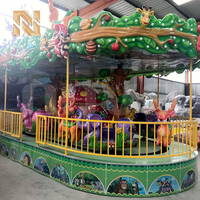 Nova Rides Jungle Knight FRP Steel Outdoor Amusement Park Kids Track Train Family Ride Kiddie Rides for Amusement Park