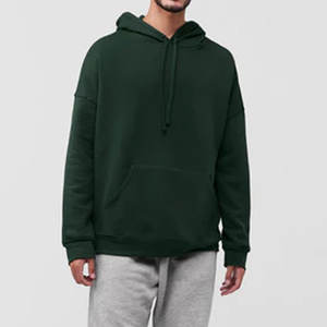 Nueva llegada de color de bloque sólido de algodón de lana de los hombres pulóver de calidad superior de impresión de bolsillo frontal sudaderas con capucha - Product Image 4