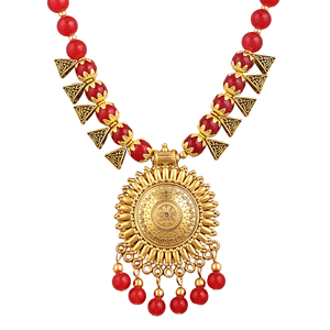 Diseño de Sol Redondo Dorado Oxidado en Rojo para Fiestas - Product Image 6