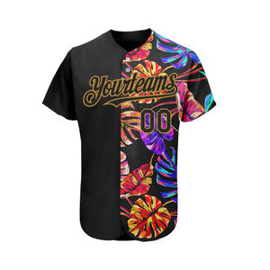 Camiseta de béisbol/softbol de dos colores, servicio OEM, sublimación personalizada, poliéster, Spandex, ropa deportiva - Product Image 2