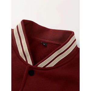 Chaquetas Varsity de Poliéster/Algodón Lisas al por Mayor para Personalización, Corte Clásico, Cierre de un Botón, Ecológicas, Resistentes al Viento, para Escuelas y Clubes - Product Image 4