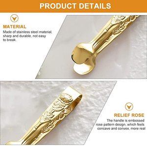ที่ยึดโลหะสีทองหรูหรามีดีไซน์วินเทจเหมาะสำหรับทำอาหารในครัวสลัดและเสิร์ฟอาหารทำด้วยมือ - Product Image 5