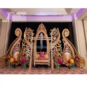 Elegantes Marcos Decorativos para Fondo de Escenario de Boda, Decoración Única de Marcos de FRP para Escenario de Boda, Marcos Decorativos para Fondo de Escenario de Boda Punjabi, EE. UU. - Product Image 1