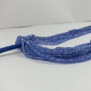 3mm 4mm 5mm Natural AAA Watery Tanzanite Faceted Rondelle Gemstone <b>Beads</b> Strands <b>Direct</b> From Bulk Supplier for Jewelry Making - Product Image 1
