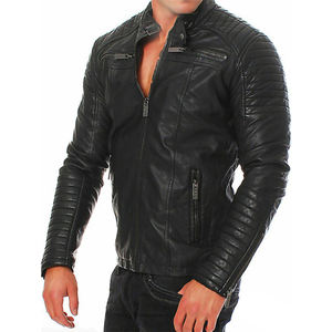 Veste de course en faux cuir pour homme Design tendance et élégant avec fermeture éclair - Product Image 6