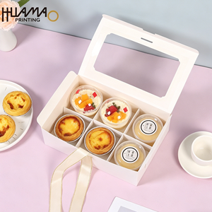 Eco Friendly Recyclable Paper <b>Cupcake</b> <b>Box</b> Bakery <b>Box</b> with Inserts for <b>Cupcake</b> Muffin Tart Cookie Dessert Bread Pastry - Product Image 6