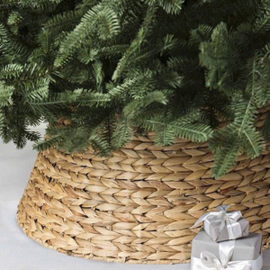Jupe d'arbre de Noël en osier tissé à la main collier d'arbre en rotin naturel pour décor de Noël de ferme et couverture d'arbre de vacances - Product Image 2