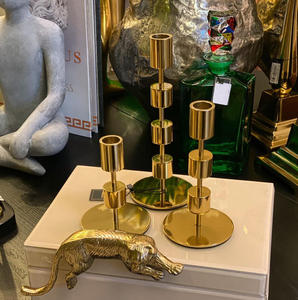 Design attrayant bougeoir en métal support plaqué or haute qualité T Light bougeoir ensemble de 3 pièces à vendre - Product Image 2