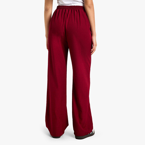 Pantalon de survêtement évasé personnalisé pour femmes pantalon de yoga évasé de sport léger en dentelle plat hiver jambes larges tenue de gymnastique - Product Image 5