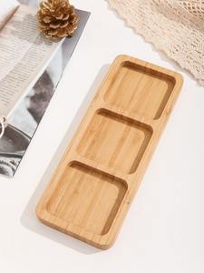Assiette de service en bois d'acacia pour aliments Plateau à fromage Plateau à apéritif Rectangle en bois Carré de fête personnalisé - Product Image 5
