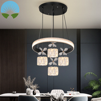 Lampes suspendues Lustre LED de haute qualité Éclairage Métal Offre en gros sur personnalisable Moderne Noir Personnalisé Aluminium 90 360