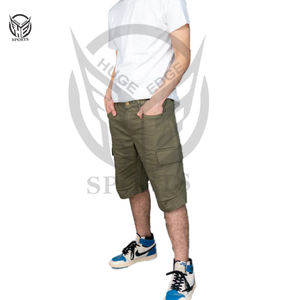 กางเกงขาสั้นคาร์โก้ผ้าฝ้าย100% สำหรับผู้ชายขนาดใหญ่พิเศษออกแบบได้ตามต้องการสำหรับสวมใส่ในฤดูร้อน - Product Image 2
