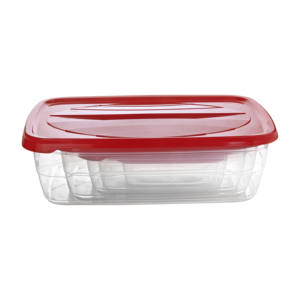 BPA-Free 2 PCS <b>Set</b> of 1250+2200 ML <b>Microwave</b> Safe Rectangular Storage Containers Food Grade Plastic Storage Baskets - Product Image 1