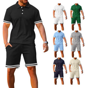 Camiseta Polo Track Sweat Suits para hombres Logotipo personalizado Polos Casual Summer Shorts Sets para hombres 2 piezas Shorts Sets 2025 - Product Image 1