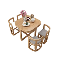 Ensemble de salle à manger en bois nordique moderne minimaliste de luxe de haute qualité, 4 chaises, couleur personnalisée pour restaurant, usage domestique, prix de gros