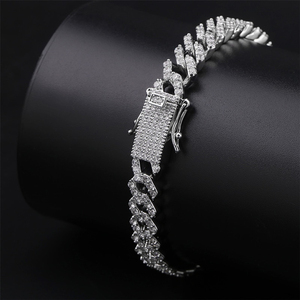 Vente en gros de bijoux hip-hop de luxe Collier chaîne à maillons cubains Miami en or 14K 925 diamant cultivé en laboratoire glacé - Product Image 2